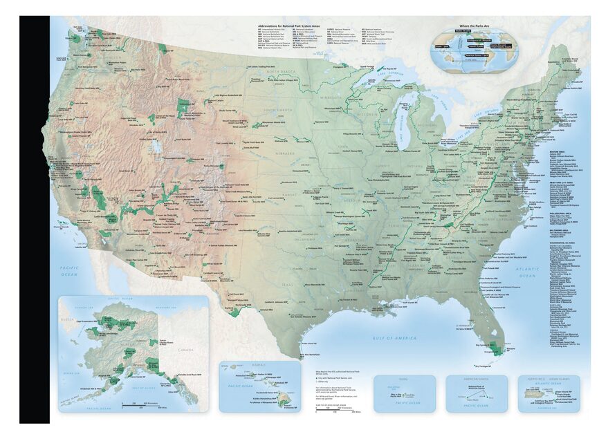 Mapa oficial NPS del parque nacional Big Bend (Unigrid)