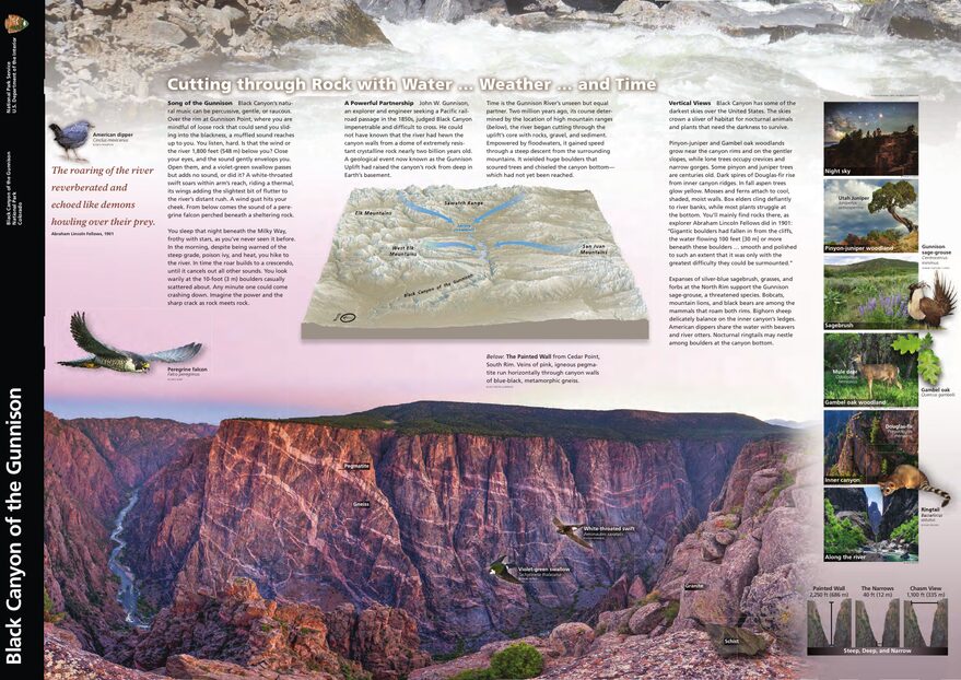 Mapa oficial NPS del parque nacional Black Canyon Of The Gunnison (Unigrid)