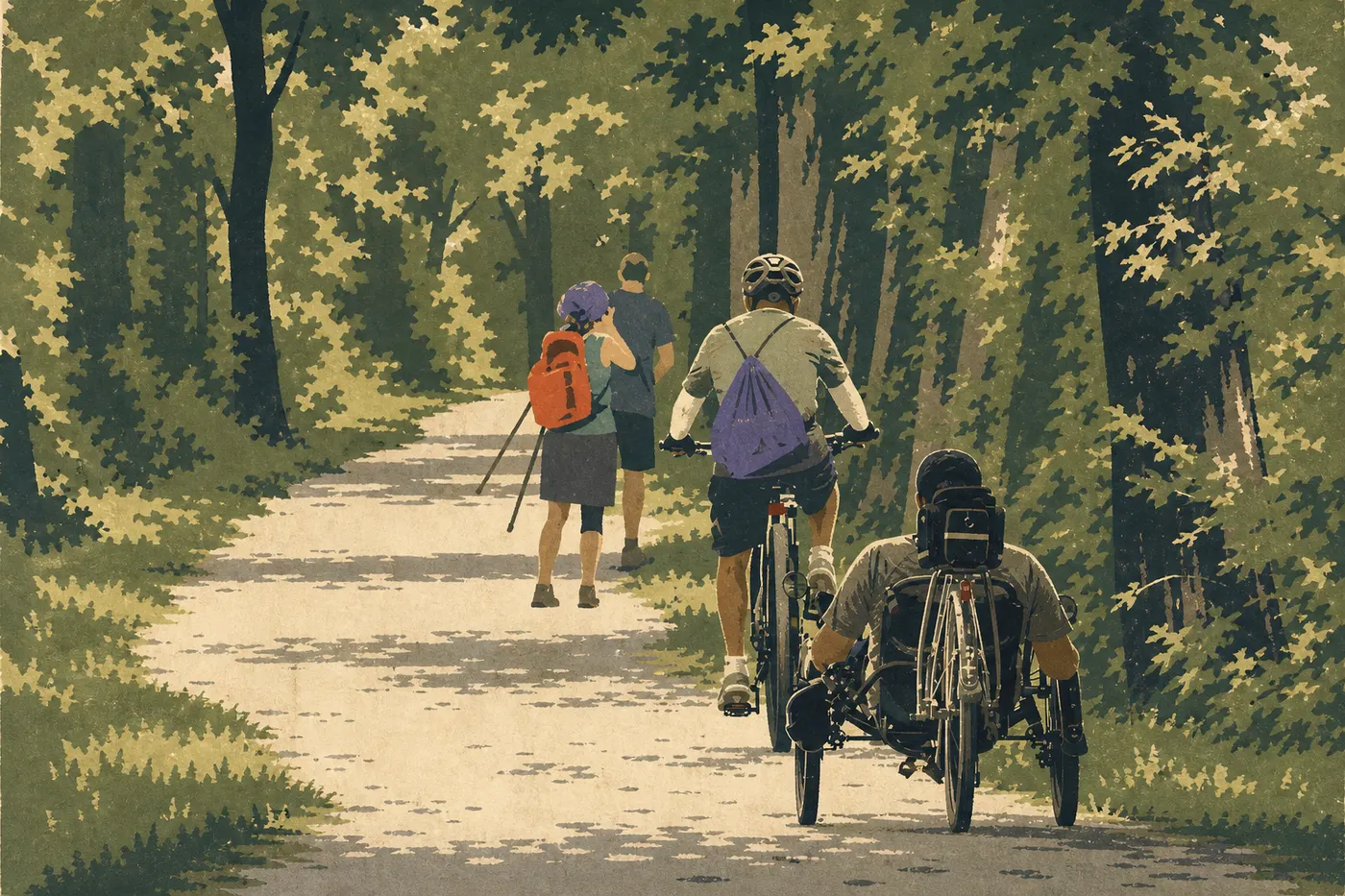 Illustration sérigraphiée : Vélo
