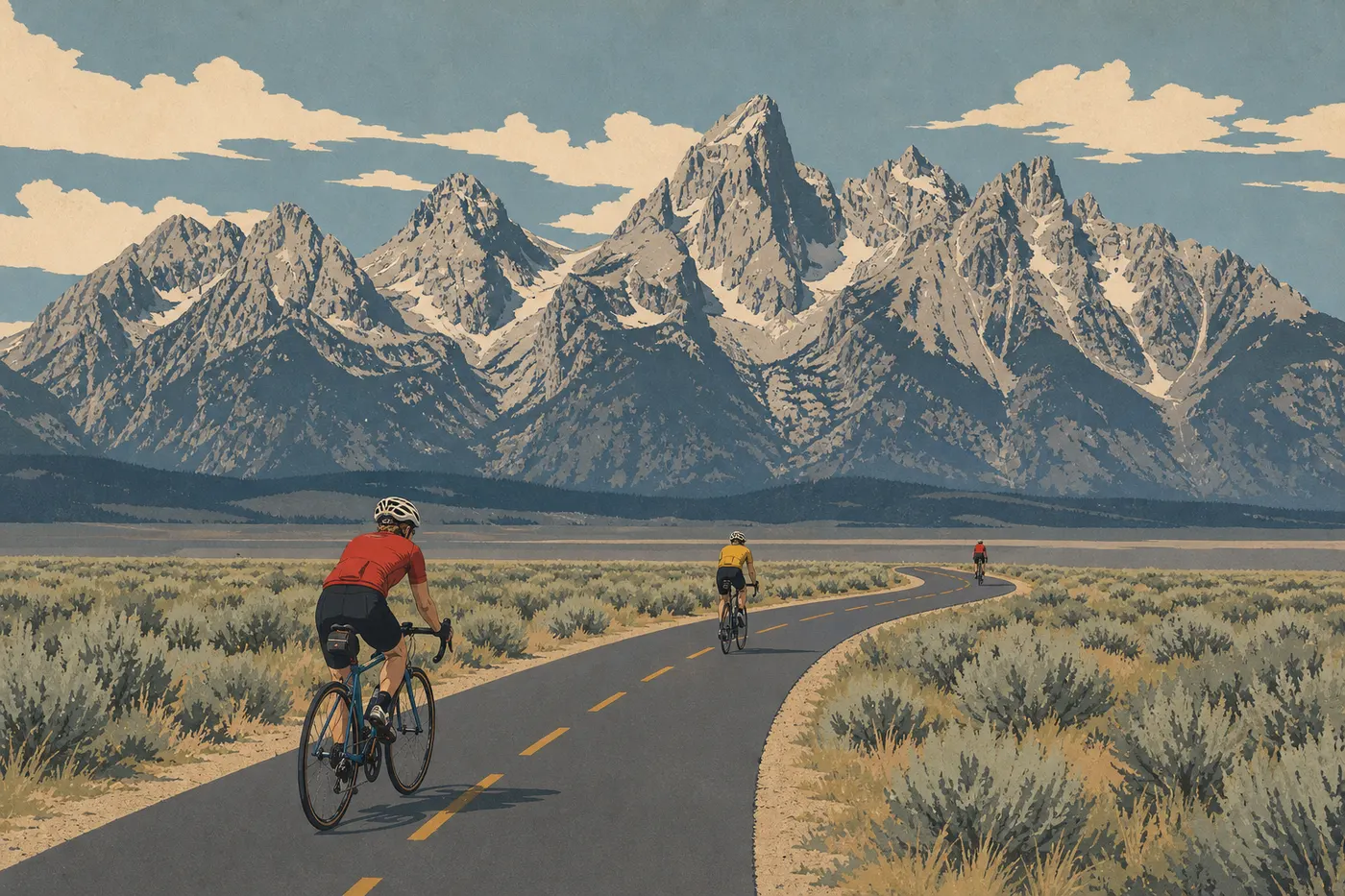Illustration sérigraphiée : Vélo
