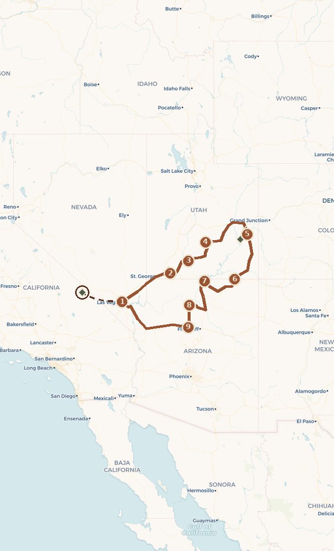 Carte du tracé : La grande boucle de l’Ouest