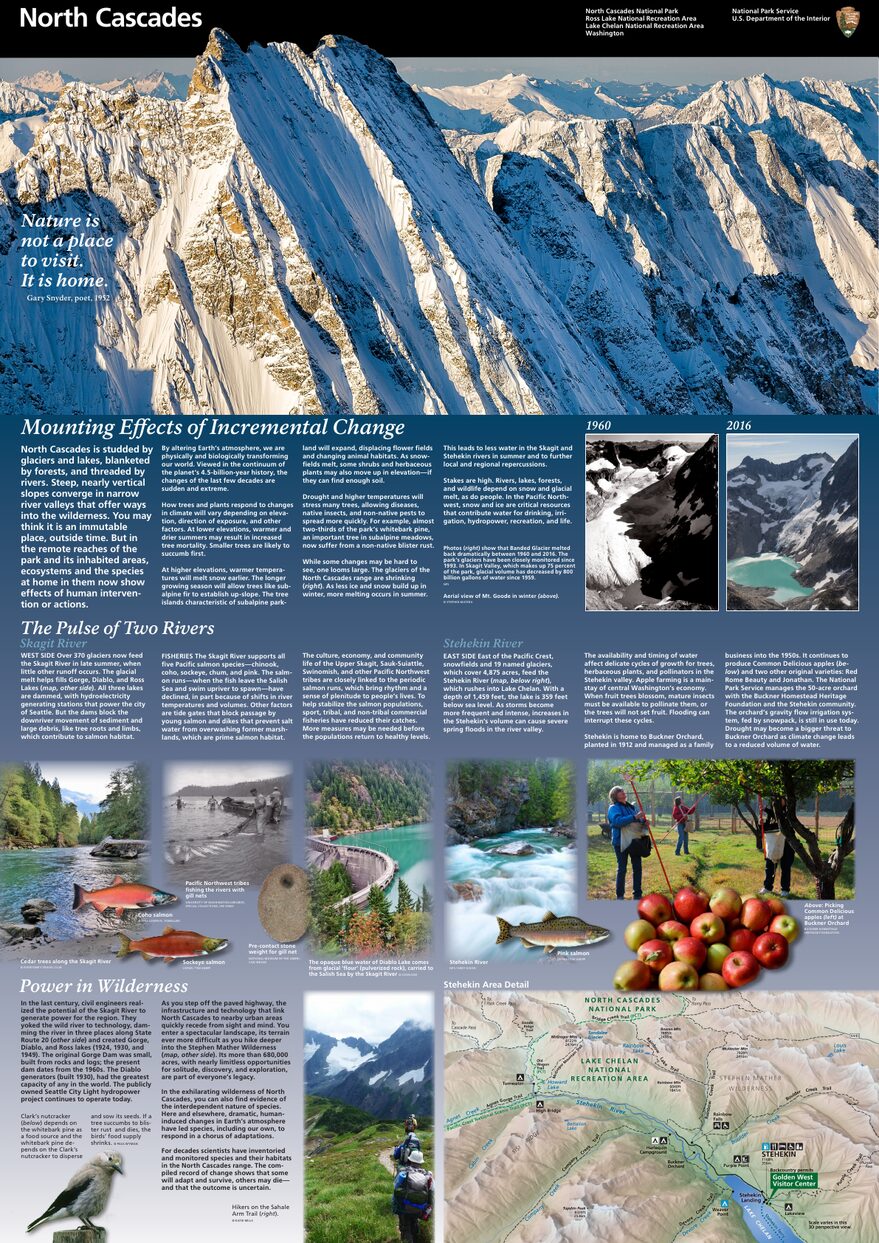 Carte officielle NPS du parc national North Cascades (Unigrid)