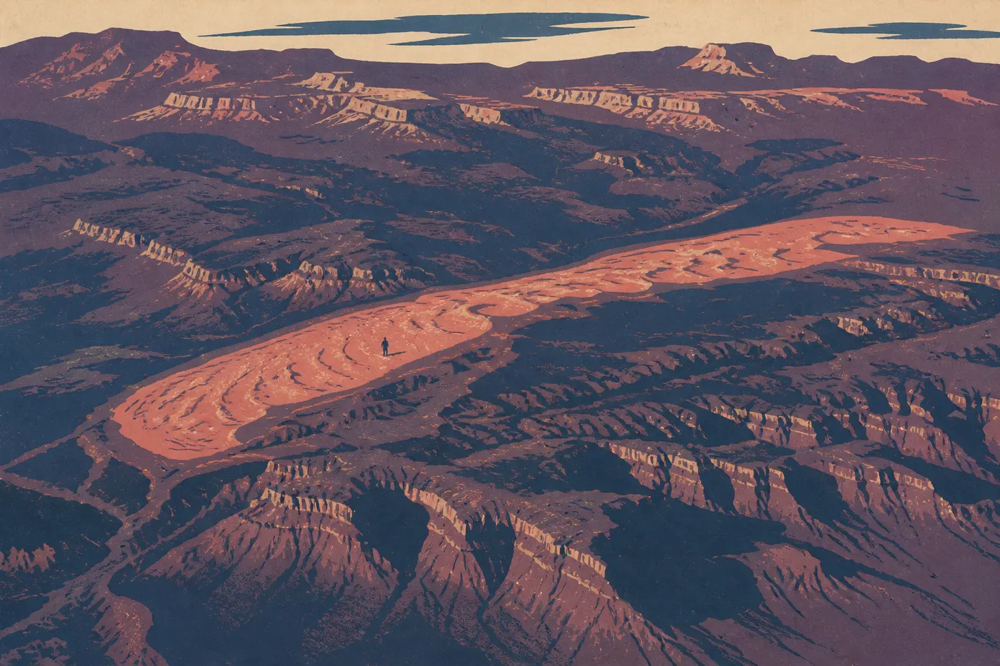 Les Coral Pink Sand Dunes près de Kanab, sur la variante douze jours qui redescend par Page.