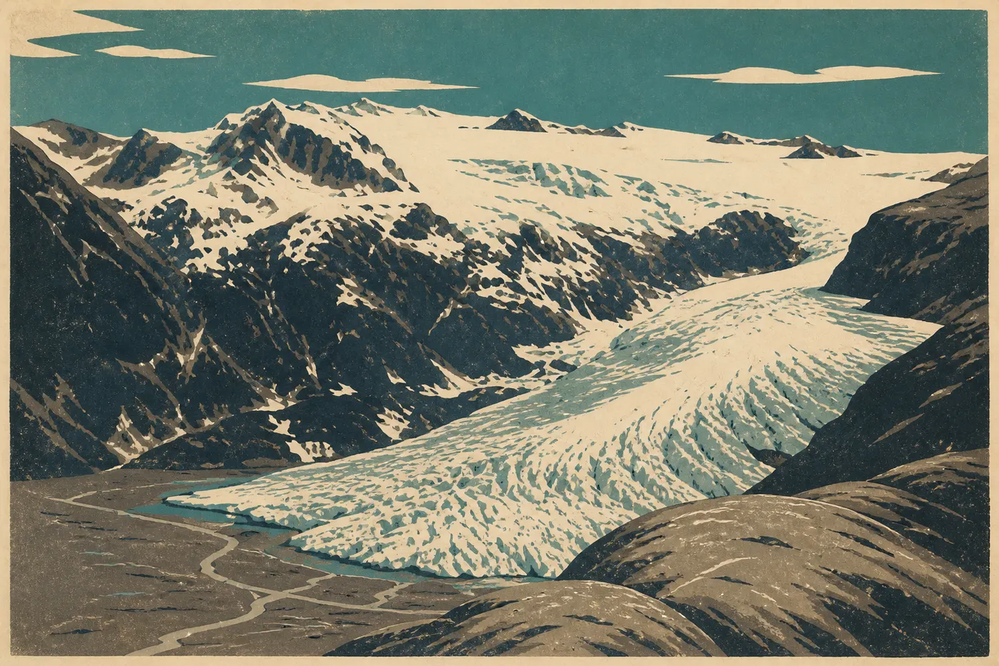 L’Exit Glacier, le seul front de glace du parc qu’une route atteint.