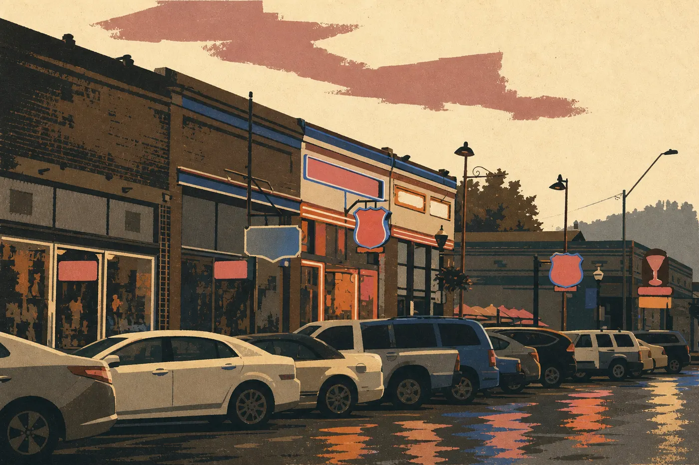 Les néons vintage de la Route 66 à Williams, sur le chemin du retour.