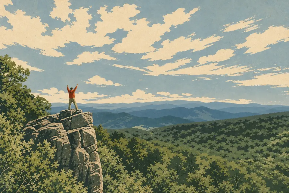 Affiche illustrée du parc national Shenandoah