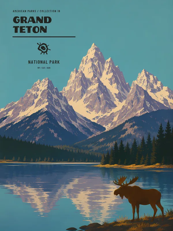 Póster Grand Teton National Park