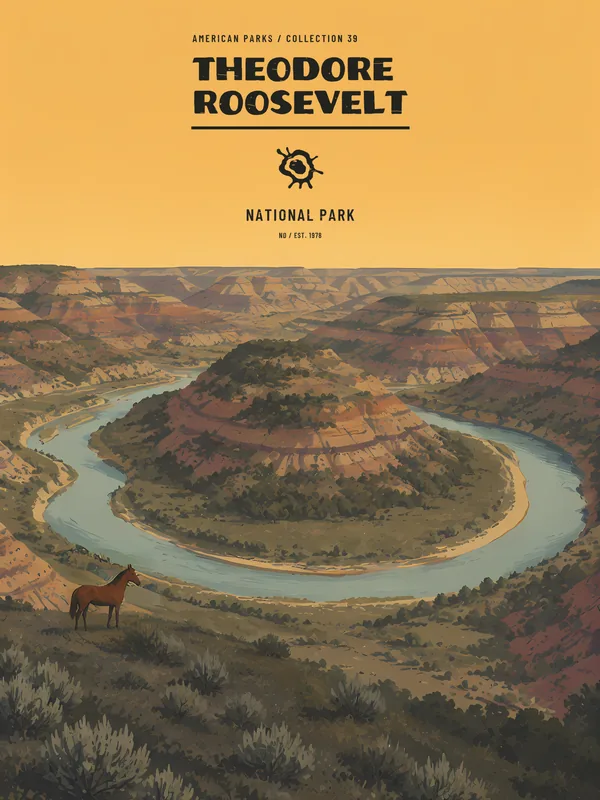 Poster Theodore Roosevelt National Park